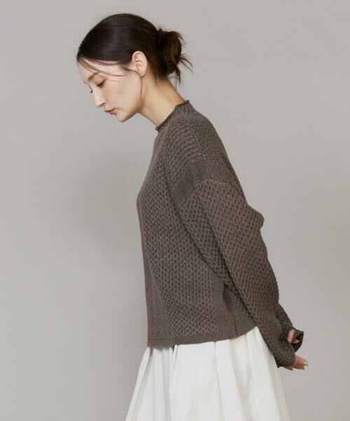 I.T.'S. international / イッツインターナショナル ニット・セーター | ハニカムモックネックプルオーバー | 詳細13