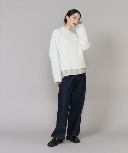I.T.'S. international / イッツインターナショナル ニット・セーター | ハニカムモックネックプルオーバー | 詳細6