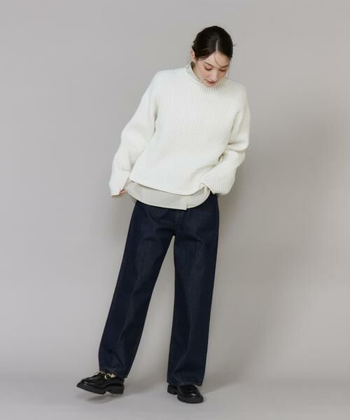 I.T.'S. international / イッツインターナショナル ニット・セーター | ハニカムモックネックプルオーバー | 詳細8