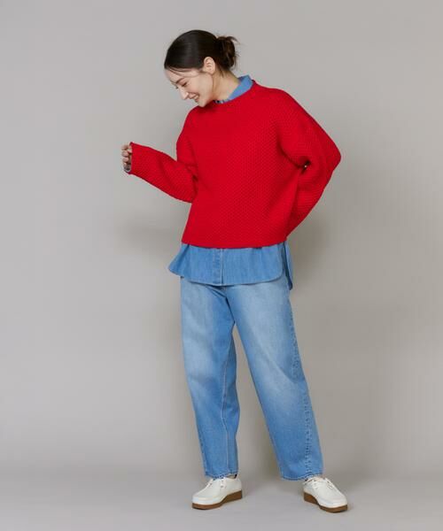 I.T.'S. international / イッツインターナショナル ニット・セーター | ハニカムモックネックプルオーバー | 詳細9