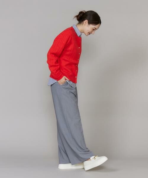 I.T.'S. international / イッツインターナショナル カーディガン・ボレロ | ケーブル柄アルパカニットカーディガン | 詳細11
