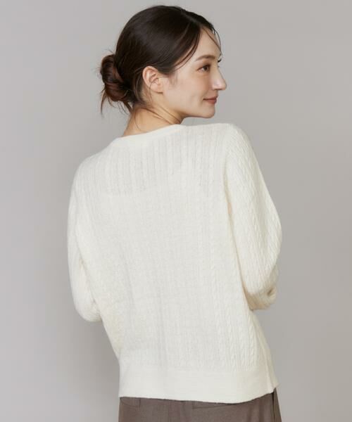 I.T.'S. international / イッツインターナショナル カーディガン・ボレロ | ケーブル柄アルパカニットカーディガン | 詳細14