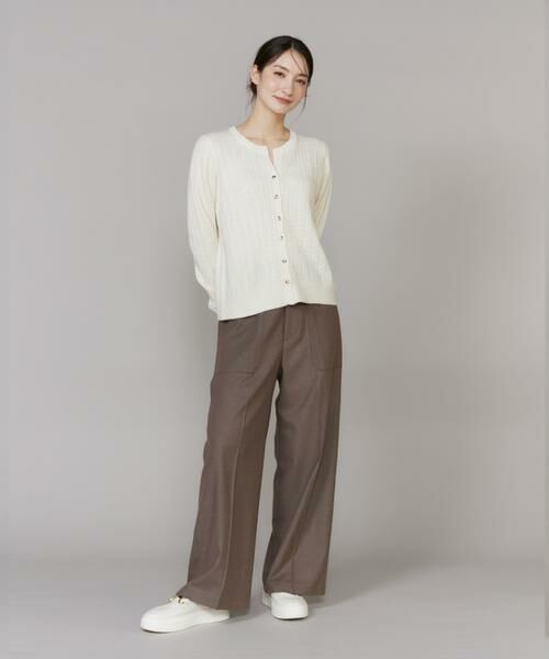 I.T.'S. international / イッツインターナショナル カーディガン・ボレロ | ケーブル柄アルパカニットカーディガン | 詳細2