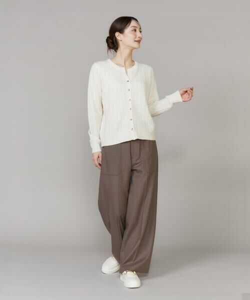 I.T.'S. international / イッツインターナショナル カーディガン・ボレロ | ケーブル柄アルパカニットカーディガン | 詳細3