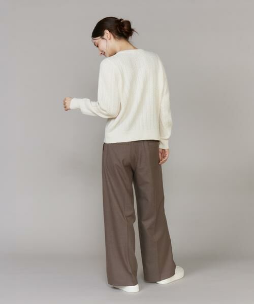 I.T.'S. international / イッツインターナショナル カーディガン・ボレロ | ケーブル柄アルパカニットカーディガン | 詳細5