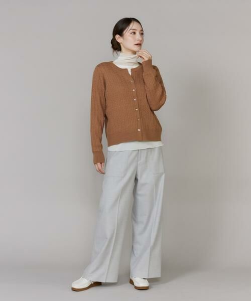 I.T.'S. international / イッツインターナショナル カーディガン・ボレロ | ケーブル柄アルパカニットカーディガン | 詳細6