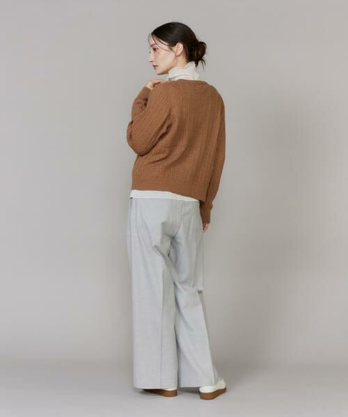 I.T.'S. international / イッツインターナショナル カーディガン・ボレロ | ケーブル柄アルパカニットカーディガン | 詳細8