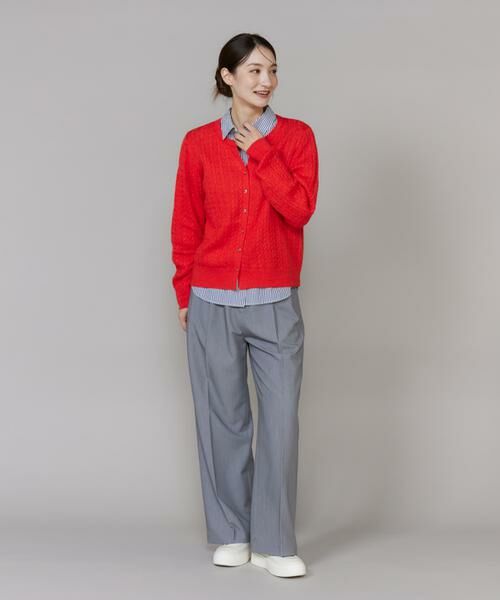 I.T.'S. international / イッツインターナショナル カーディガン・ボレロ | ケーブル柄アルパカニットカーディガン | 詳細9