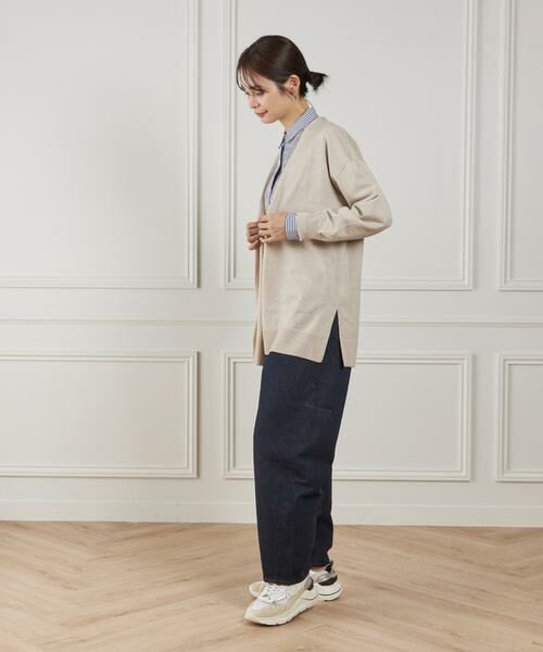 I.T.'S. international / イッツインターナショナル カーディガン・ボレロ | ウォッシャブルウール着流しロングカーディガン《HARMONY》 | 詳細5