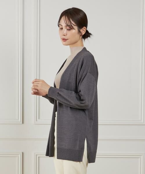 I.T.'S. international / イッツインターナショナル カーディガン・ボレロ | ウォッシャブルウール着流しロングカーディガン《HARMONY》 | 詳細9
