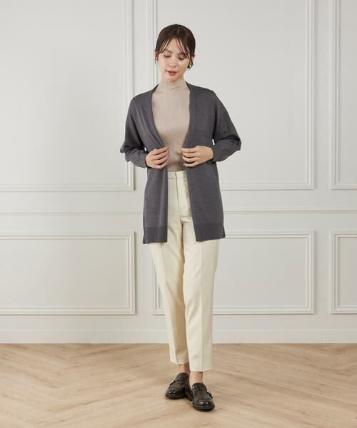 I.T.'S. international / イッツインターナショナル カーディガン・ボレロ | ウォッシャブルウール着流しロングカーディガン《HARMONY》 | 詳細2