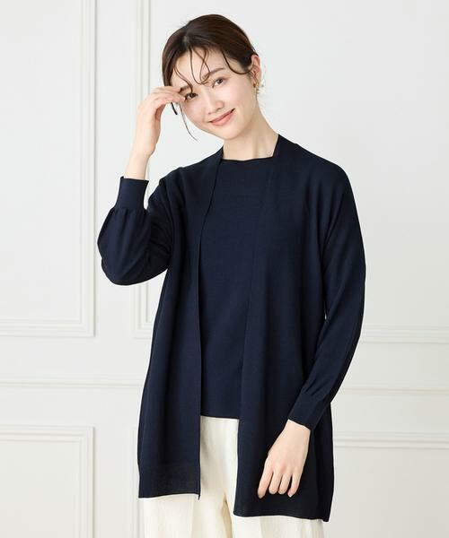 I.T.'S. international / イッツインターナショナル カーディガン・ボレロ | ホールガーメント着流しカーディガン | 詳細9