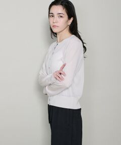 I.T.'S. international / イッツインターナショナル カーディガン・ボレロ | シルクブレンドクルーネックカーディガン