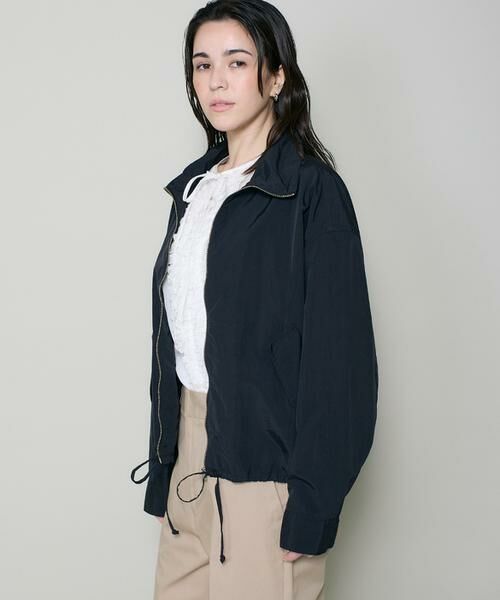 I.T.'S. international / イッツインターナショナル その他アウター | ナイロンジップブルゾン（ブラック）