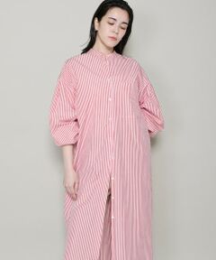 I.T.'S. international / イッツインターナショナル ミニ丈・ひざ丈ワンピース | ストライプシャツワンピース
