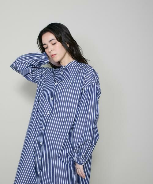 I.T.'S. international / イッツインターナショナル ミニ丈・ひざ丈ワンピース | ストライプシャツワンピース | 詳細2