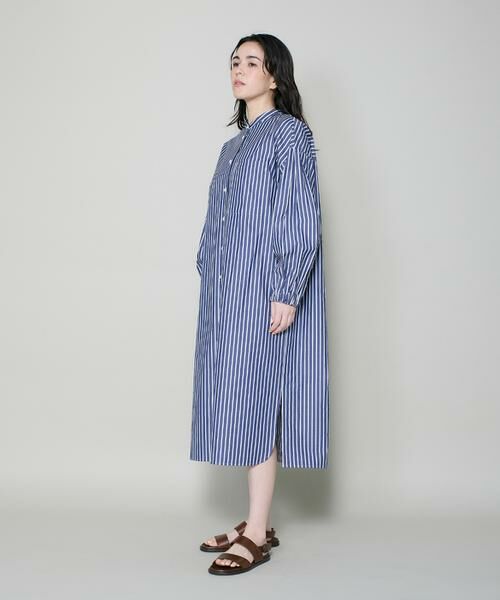 I.T.'S. international / イッツインターナショナル ミニ丈・ひざ丈ワンピース | ストライプシャツワンピース | 詳細5