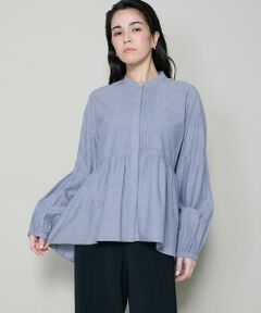 I.T.'S. international / イッツインターナショナル シャツ・ブラウス | スタンドカラーペプラムブラウス