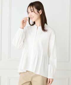 I.T.'S. international / イッツインターナショナル シャツ・ブラウス | スタンドカラーペプラムブラウス