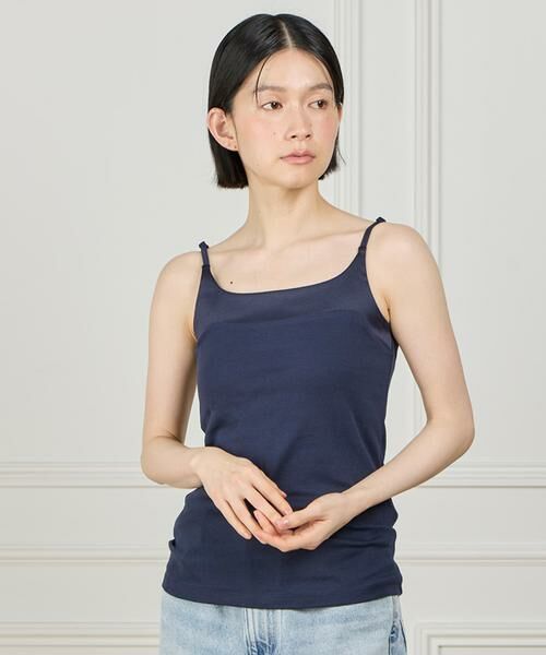 I.T.'S. international / イッツインターナショナル キャミソール・チューブトップ | サテン切り替えキャミソール《スビン綿MIXフライス》 | 詳細18