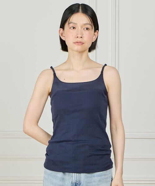 I.T.'S. international / イッツインターナショナル キャミソール・チューブトップ | サテン切り替えキャミソール《スビン綿MIXフライス》 | 詳細9