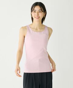 I.T.'S. international / イッツインターナショナル タンクトップ | サテン切り替えタンクトップ《スビン綿MIXフライス》