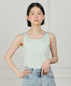 I.T.'S. international / イッツインターナショナル タンクトップ | サテン切り替えタンクトップ《スビン綿MIXフライス》
