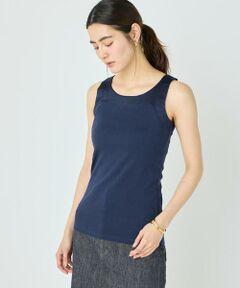 I.T.'S. international / イッツインターナショナル タンクトップ | サテン切り替えタンクトップ《スビン綿MIXフライス》