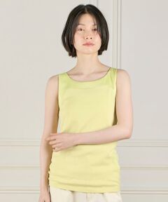 I.T.'S. international / イッツインターナショナル タンクトップ | サテン切り替えタンクトップ《スビン綿MIXフライス》