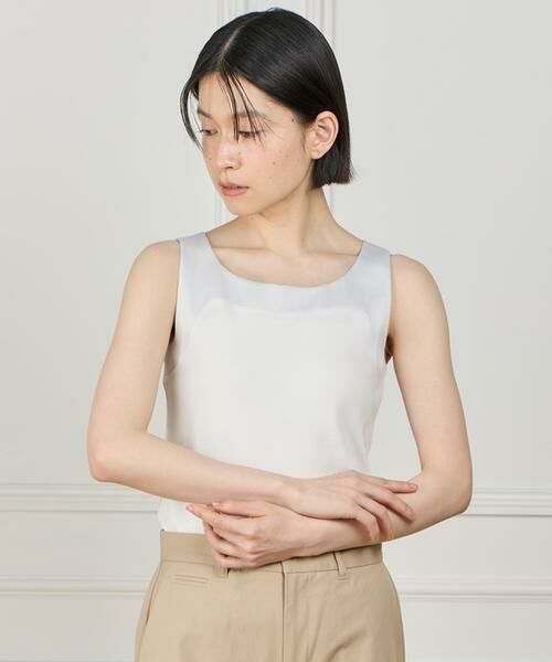 I.T.'S. international / イッツインターナショナル タンクトップ | サテン切り替えタンクトップ《スビン綿MIXフライス》 | 詳細12