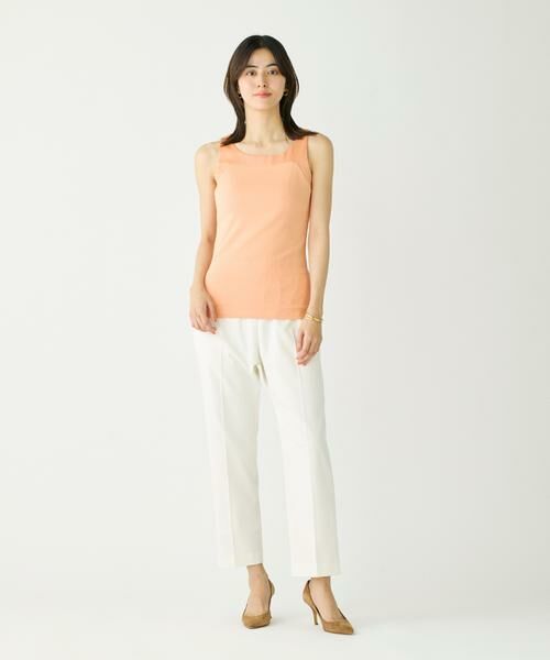 I.T.'S. international / イッツインターナショナル タンクトップ | サテン切り替えタンクトップ《スビン綿MIXフライス》 | 詳細5