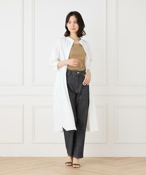 I.T.'S. international / イッツインターナショナル タンクトップ | サテン切り替えタンクトップ《スビン綿MIXフライス》 | 詳細9