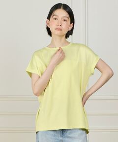 I.T.'S. international / イッツインターナショナル Tシャツ | サテン切り替えドルマンプルオーバー《スビン綿MIXフライス》