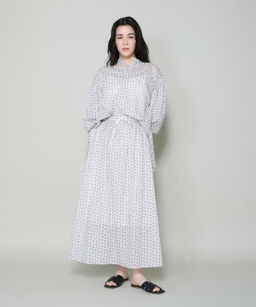 I.T.'S. international / イッツインターナショナル ミニ・ひざ丈スカート | トライアングルプリントコットンギャザースカート | 詳細2