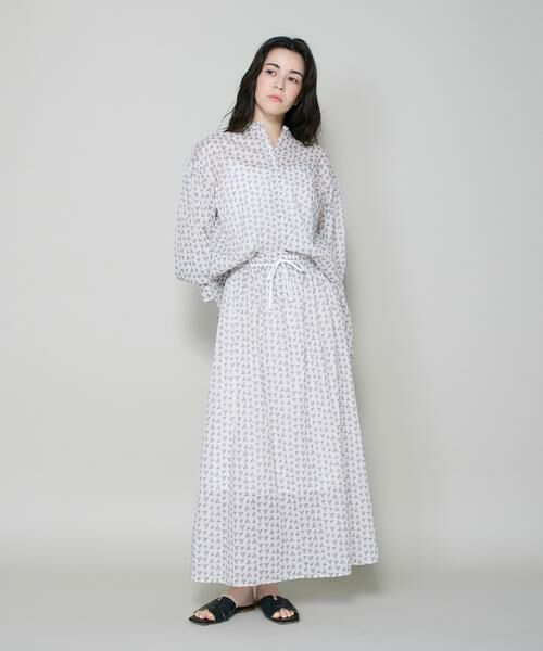 I.T.'S. international / イッツインターナショナル ミニ・ひざ丈スカート | トライアングルプリントコットンギャザースカート | 詳細3