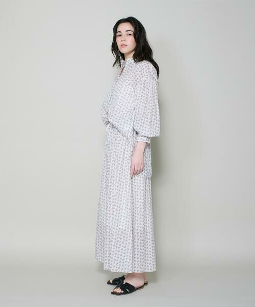 I.T.'S. international / イッツインターナショナル ミニ・ひざ丈スカート | トライアングルプリントコットンギャザースカート | 詳細4