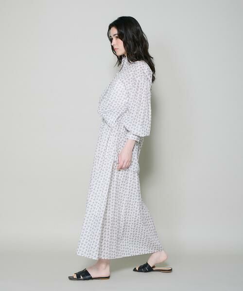 I.T.'S. international / イッツインターナショナル ミニ・ひざ丈スカート | トライアングルプリントコットンギャザースカート | 詳細5