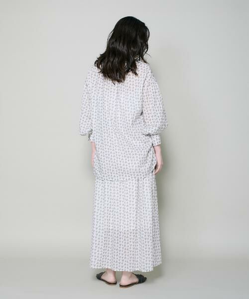 I.T.'S. international / イッツインターナショナル ミニ・ひざ丈スカート | トライアングルプリントコットンギャザースカート | 詳細6