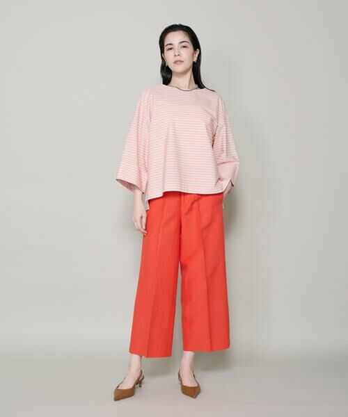 I.T.'S. international / イッツインターナショナル その他パンツ | リネンワイドクロップドパンツ|凛と涼しい、上品ドレープの綿麻ワイドパンツ | 詳細11