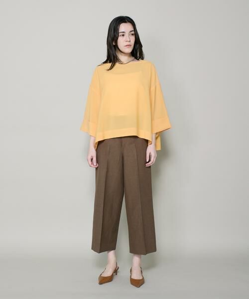 I.T.'S. international / イッツインターナショナル その他パンツ | リネンワイドクロップドパンツ|凛と涼しい、上品ドレープの綿麻ワイドパンツ | 詳細8