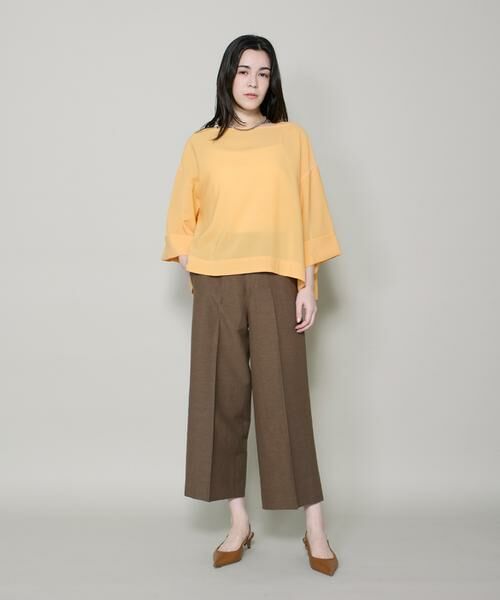 I.T.'S. international / イッツインターナショナル その他パンツ | リネンワイドクロップドパンツ|凛と涼しい、上品ドレープの綿麻ワイドパンツ | 詳細9