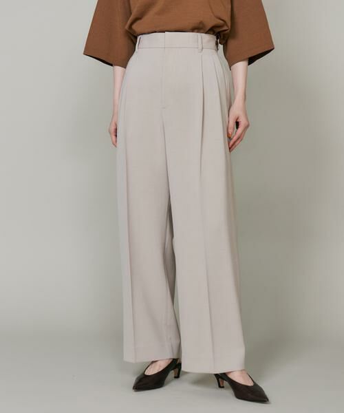 I.T.'S. international / イッツインターナショナル その他パンツ | タックワイドパンツ（グレーベージュ3）