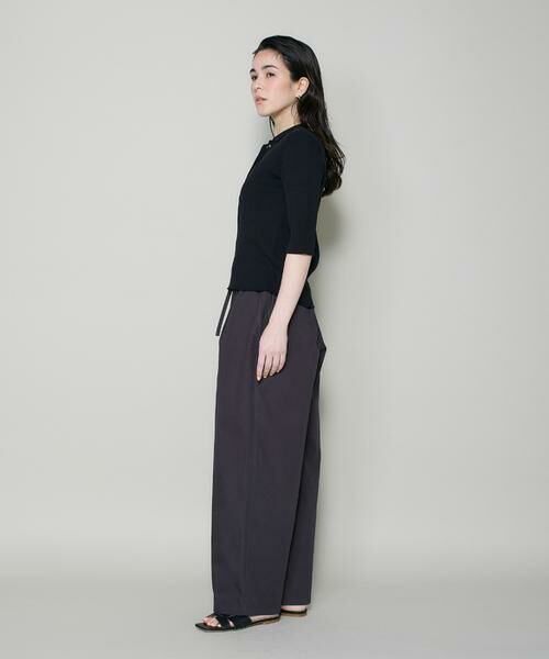 I.T.'S. international / イッツインターナショナル ニット・セーター | ハーフスリーブポロ襟リブニット | 詳細11