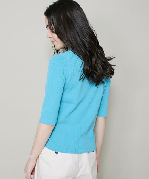 I.T.'S. international / イッツインターナショナル ニット・セーター | ハーフスリーブポロ襟リブニット | 詳細14