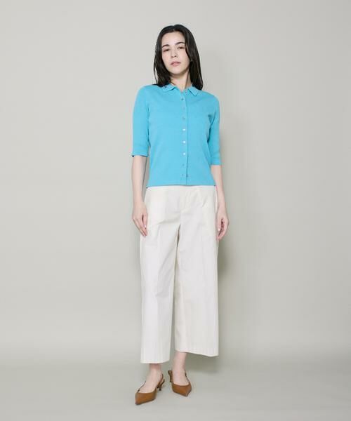 I.T.'S. international / イッツインターナショナル ニット・セーター | ハーフスリーブポロ襟リブニット | 詳細3