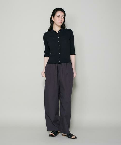 I.T.'S. international / イッツインターナショナル ニット・セーター | ハーフスリーブポロ襟リブニット | 詳細9