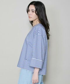 I.T.'S. international / イッツインターナショナル シャツ・ブラウス | 7分袖ボーダーTブラウス