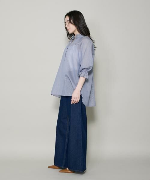 I.T.'S. international / イッツインターナショナル シャツ・ブラウス | コットンシルクギャザーフリルブラウス | 詳細3