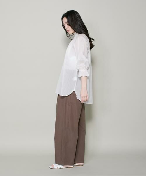 I.T.'S. international / イッツインターナショナル シャツ・ブラウス | コットンシルクギャザーフリルブラウス | 詳細7