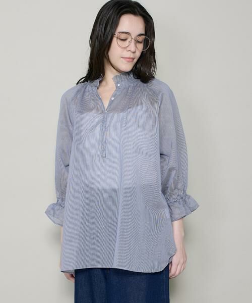 I.T.'S. international / イッツインターナショナル シャツ・ブラウス | コットンシルクギャザーフリルブラウス | 詳細8